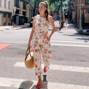 Gal Meets Glam Beverly Floral Racerback Jumpsuit